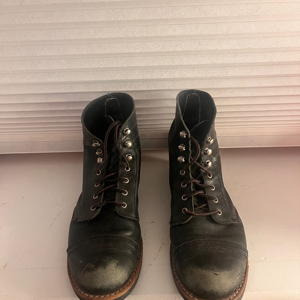 Red Wing Shoes Black Leather Boots Iron Ranger